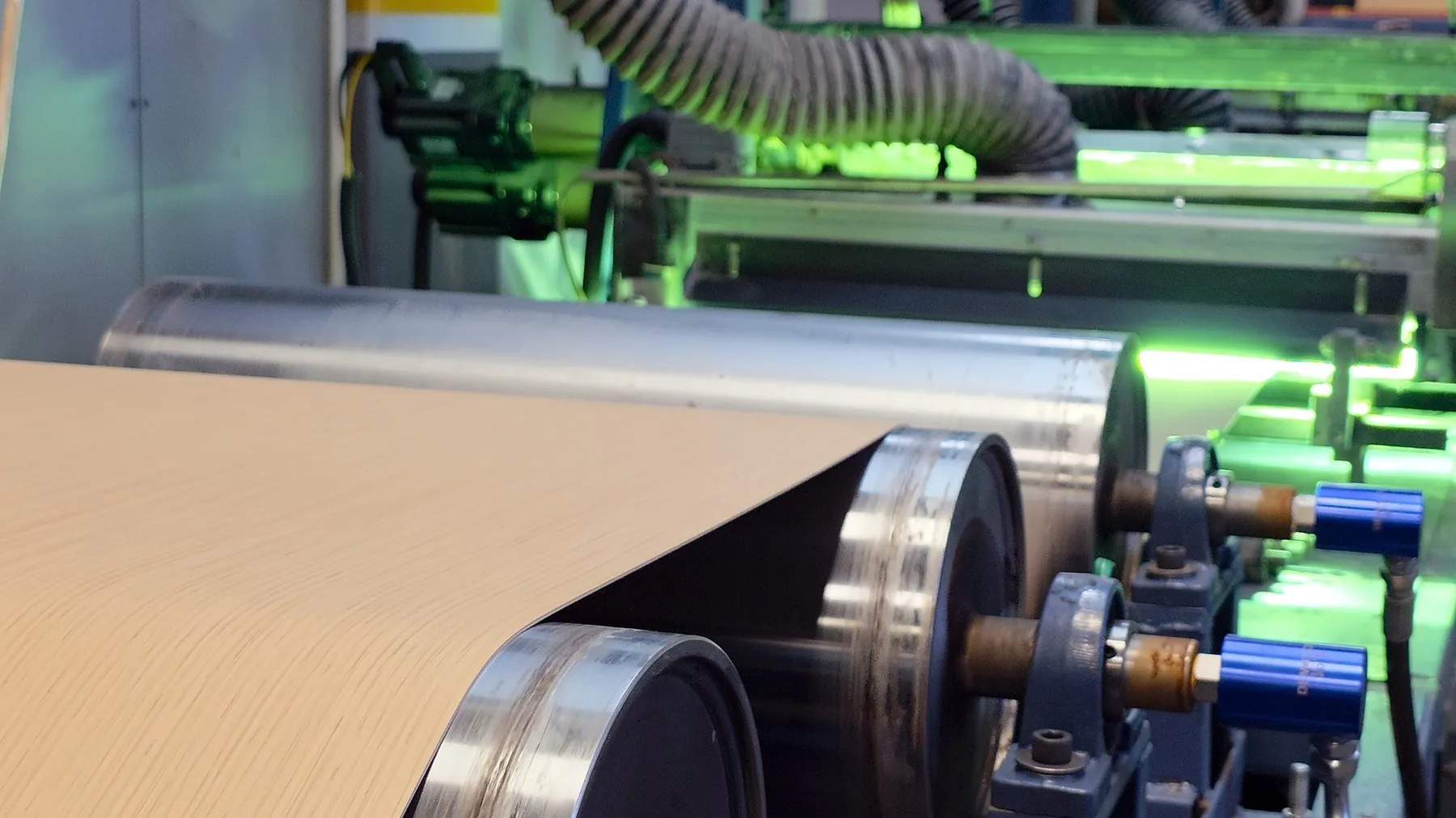 Edgebanding production line at Tece Dekor Bulgaria's facility in Burgas, Bulgaria